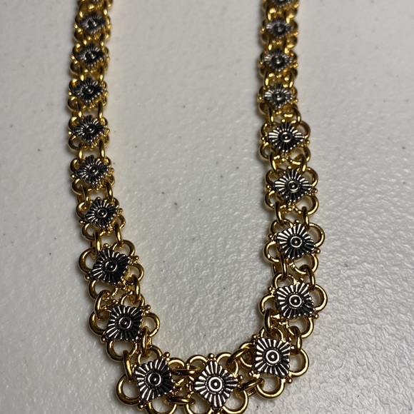 Two Tone Choker Necklace - Picture 3 of 6